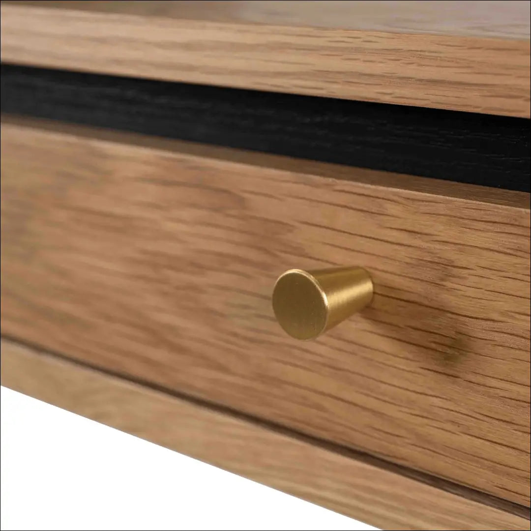 Konsolė staliukas su rievėtu fasadu ąžuolo spalvos TE612 - €279 Save 15% __label:Pristatymas 5-14 d.d., elite,