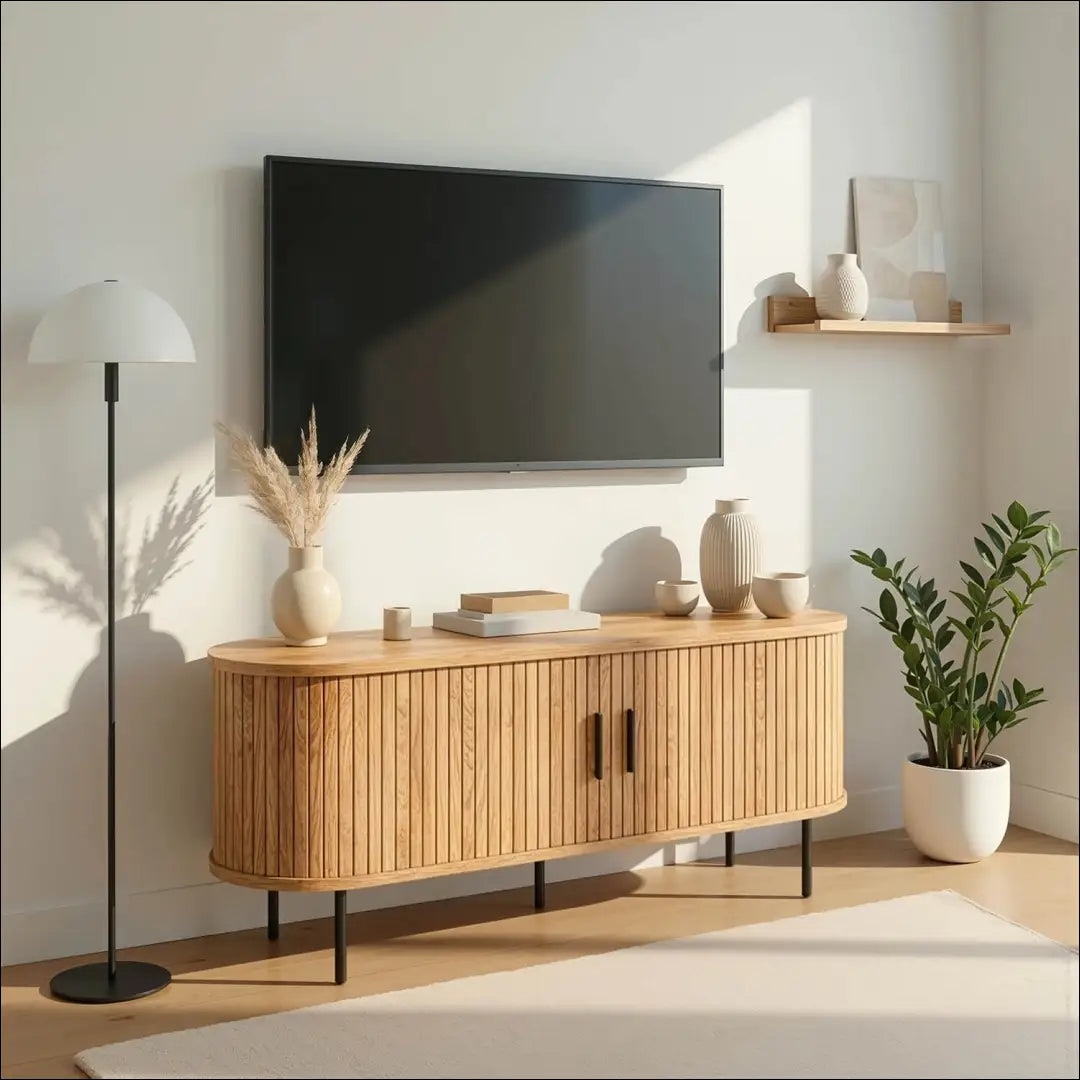 TV spintelė 2 durų ąžuolo spalvos 120 cm TE607 - €209 Save 15% __label:Pristatymas 5-14 d.d., elite, over-200,