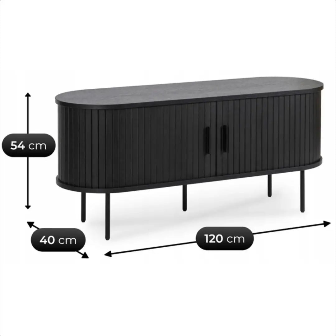 TV spintelė 2 durų juodos spalvos 120 cm TE616 - €209 Save 15% __label:Pristatymas 5-14 d.d., elite, over-200,