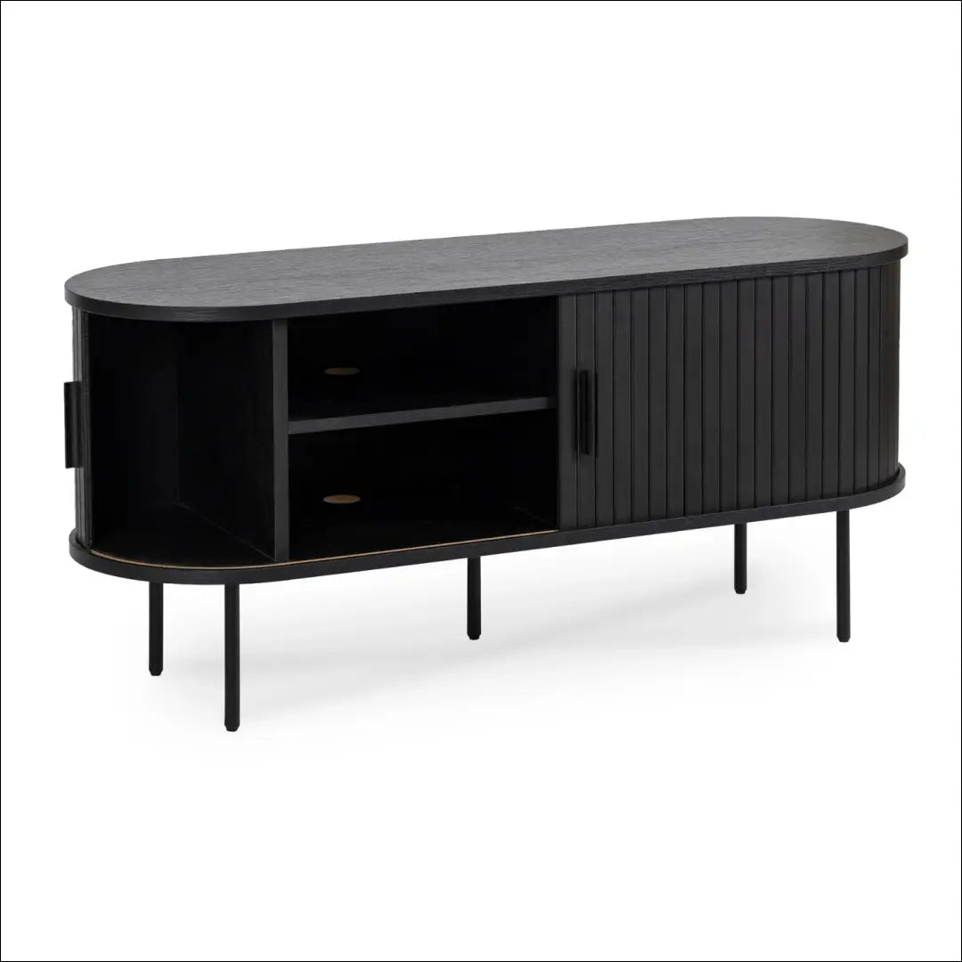 TV spintelė 2 durų juodos spalvos 120 cm TE616 - €209 Save 15% __label:Pristatymas 5-14 d.d., elite, over-200,