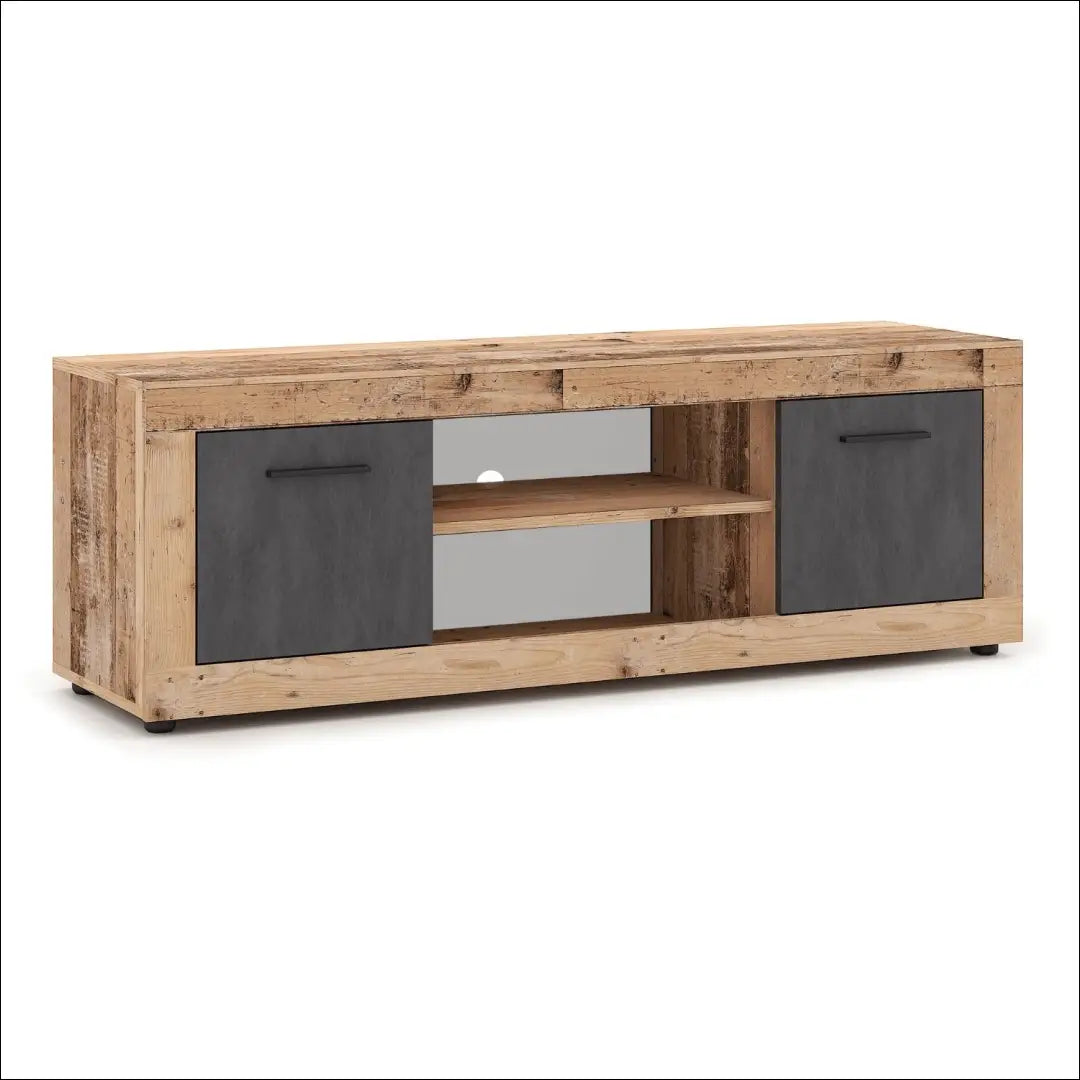 TV spintelė ąžuolo spalvos / grafito 140 cm TE1191 - €72 Save 15% 50-100, __label:Pristatymas 5-14 d.d., elite, Szafki