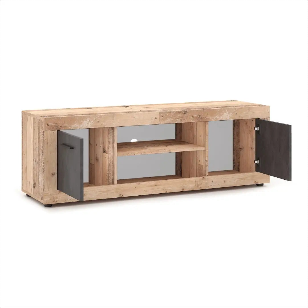 TV spintelė ąžuolo spalvos / grafito 140 cm TE1191 - €72 Save 15% 50-100, __label:Pristatymas 5-14 d.d., elite, Szafki