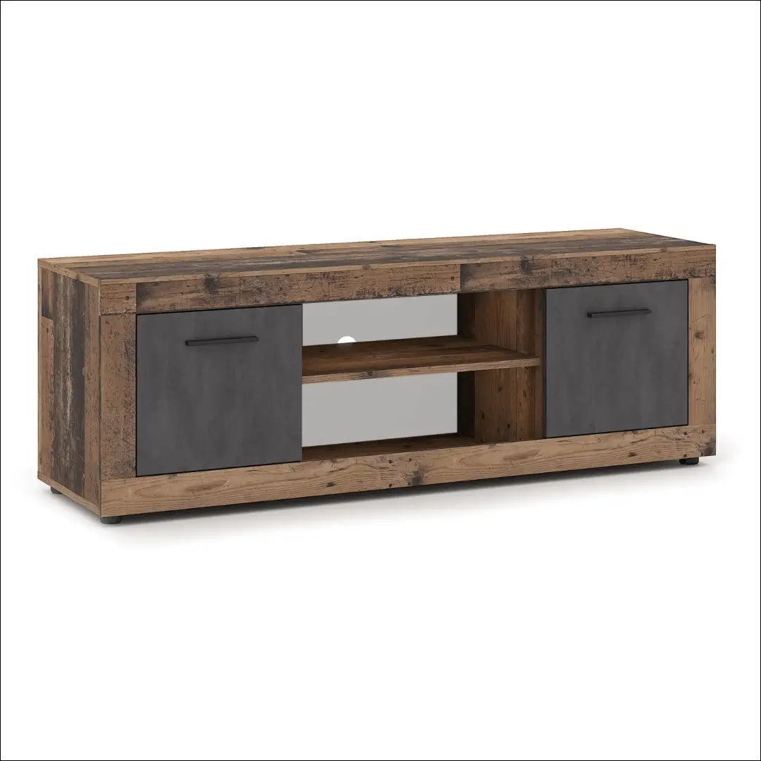 TV spintelė ąžuolo spalvos / grafito 140 cm TE1194 - €87 Save 10% 50-100, __label:Pristatymas 5-14 d.d., elite, Szafki