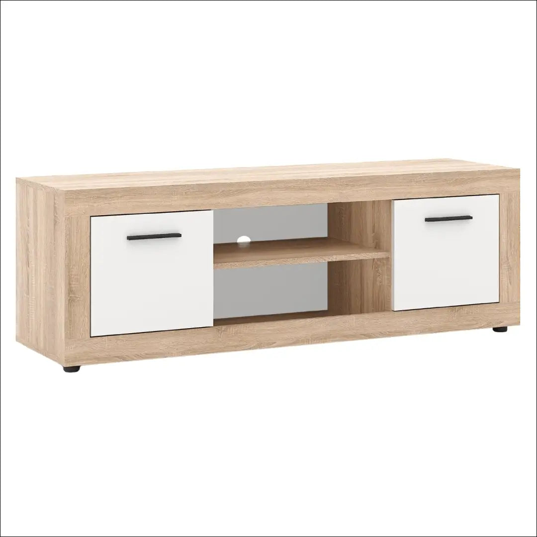 TV spintelė baltos spalvos / ąžuolo 140 cm TE1185 - €119 Save 15% 100-200, __label:Pristatymas 5-14 d.d., elite, Szafki