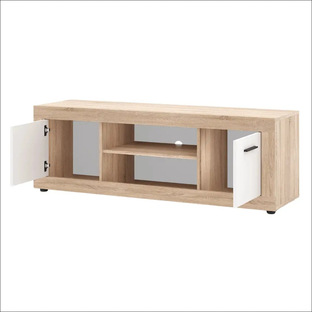TV spintelė baltos spalvos / ąžuolo 140 cm TE1185 - €119 Save 15% 100-200, __label:Pristatymas 5-14 d.d., elite, Szafki