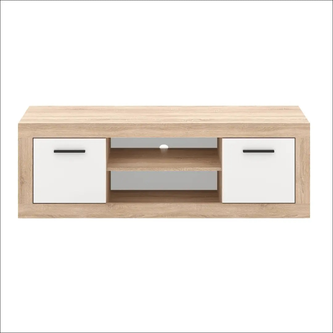 TV spintelė baltos spalvos / ąžuolo 140 cm TE1185 - €119 Save 15% 100-200, __label:Pristatymas 5-14 d.d., elite, Szafki