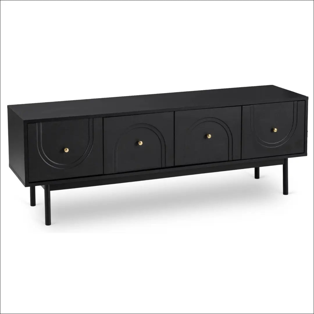 TV spintelė juodos spalvos 155 cm TE784 - €238 Save 15% __label:Pristatymas 5-14 d.d., elite, Meble skrzyniowe,