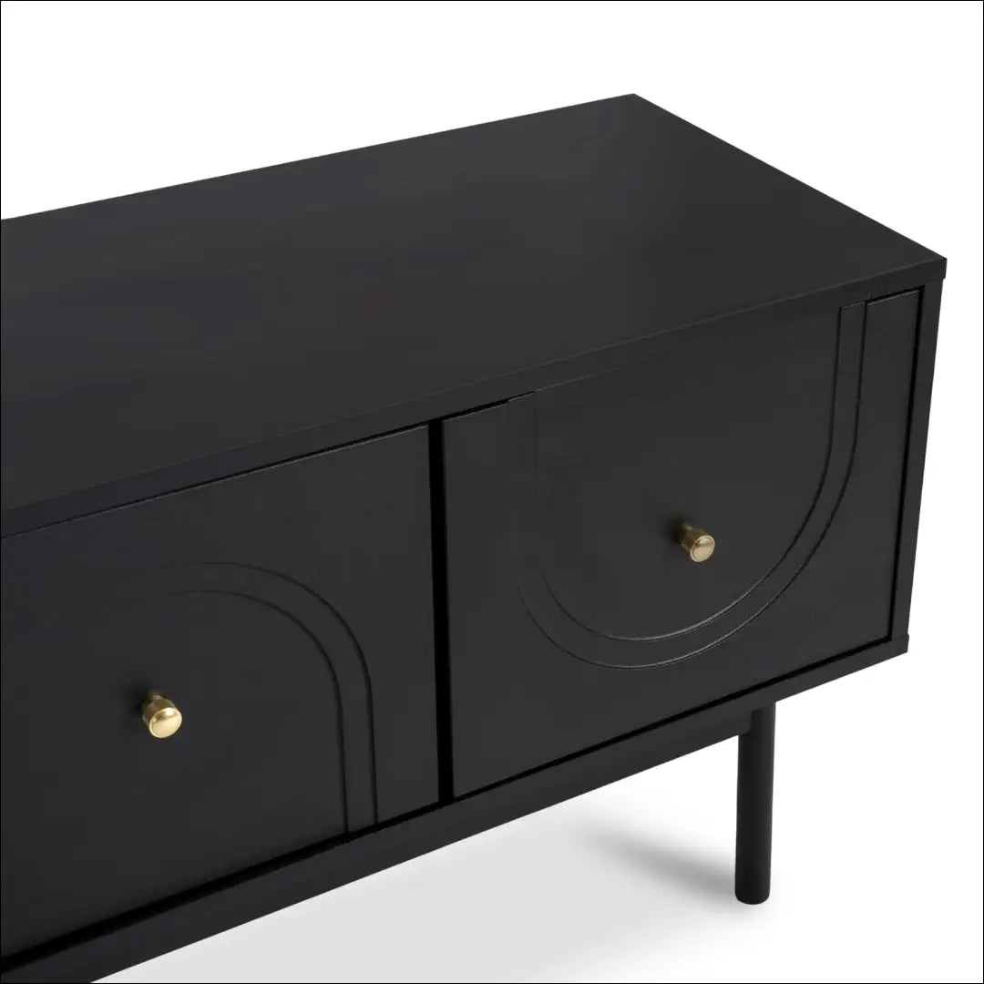 TV spintelė juodos spalvos 155 cm TE784 - €238 Save 15% __label:Pristatymas 5-14 d.d., elite, Meble skrzyniowe,