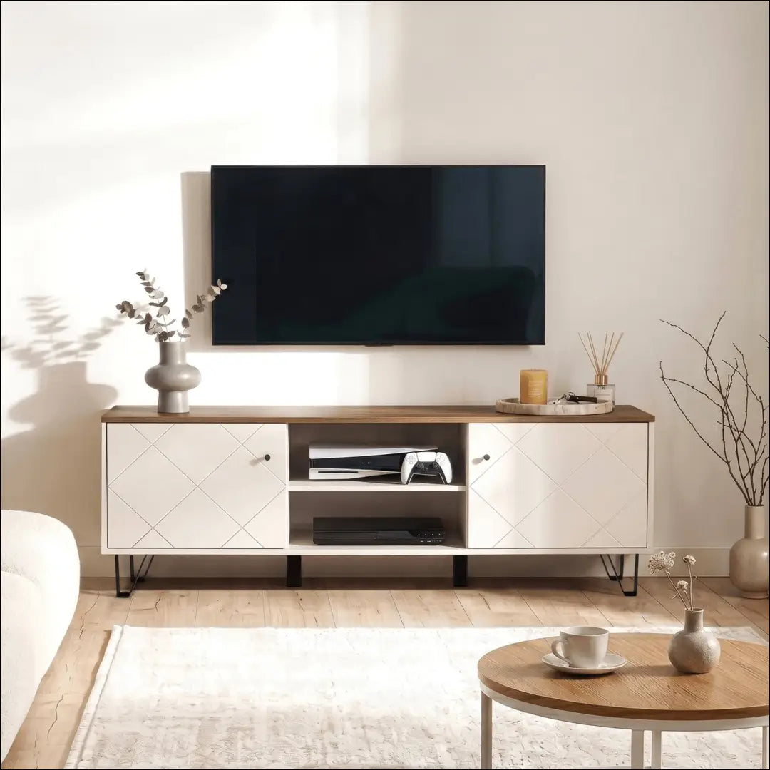 TV staliukas 183 cm kašmyro/Castello ąžuolo spalvos TE2552 - €152.11 Save 15% __label:Pristatymas 5-14 d.d., Newelite