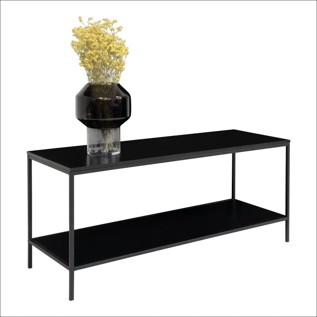 TV staliukas 2 lentynos juodas rėmas 100x36x45 cm RD470 - €82 Save 15% 50-100, __label:Pristatymas 5-14 d.d., Juoda,