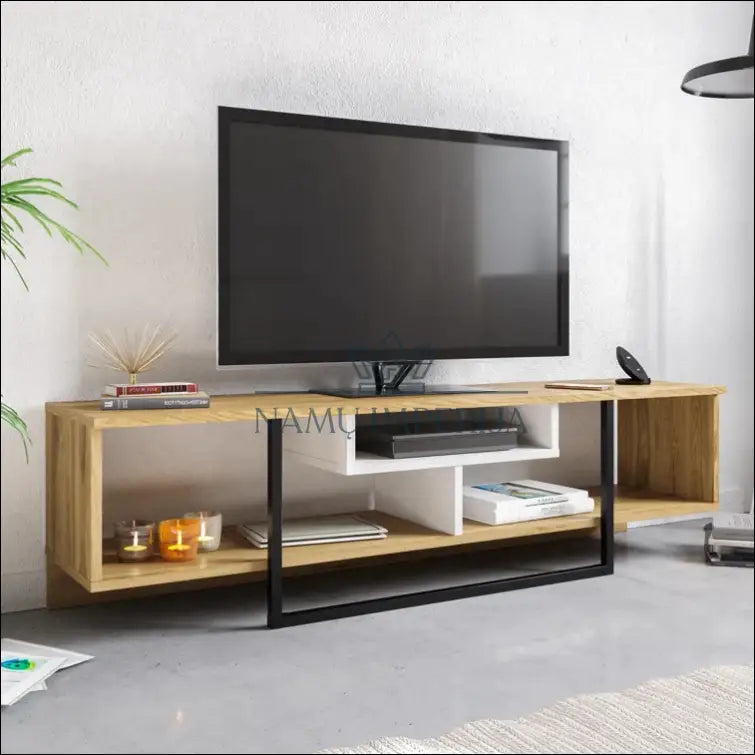 TV staliukas SI1014 - €72 Save 60% 50-100, color-balta, color-juoda, color-ruda, material-mediena Balta | Namų