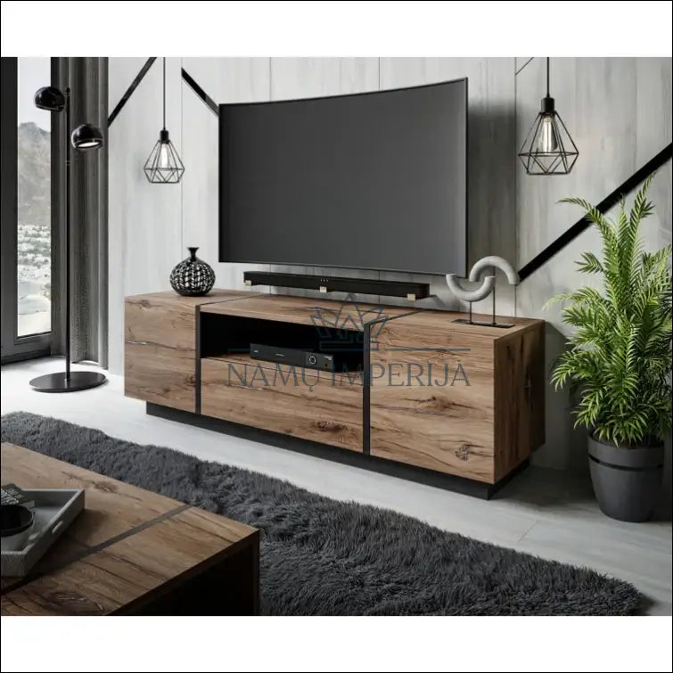 TV staliukas SI1318 - €109 Save 50% 100-200, __label:Pristatymas 1-2 d.d., color-juoda, color-ruda, material-mediena