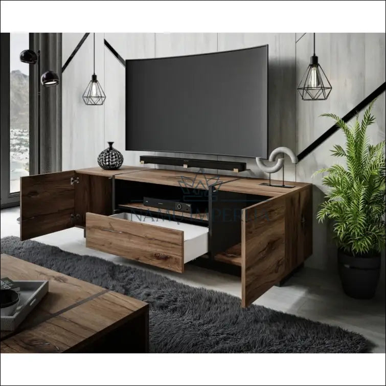 TV staliukas SI1318 - €109 Save 50% 100-200, __label:Pristatymas 1-2 d.d., color-juoda, color-ruda, material-mediena