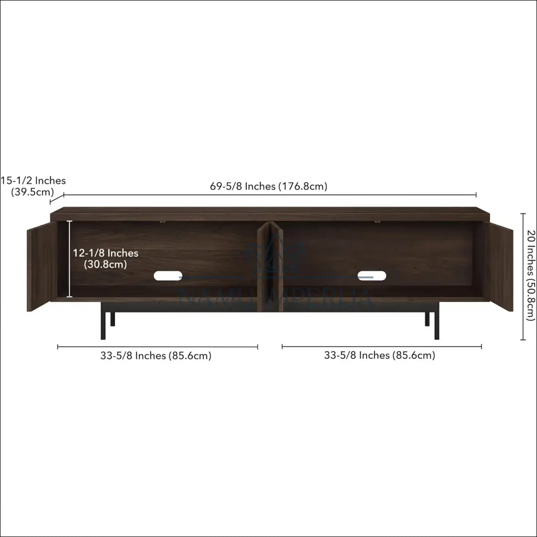 TV staliukas SI1648 - €275 Save 50% __label:Pristatymas 1-2 d.d., color-juoda, color-ruda, material-mdf,