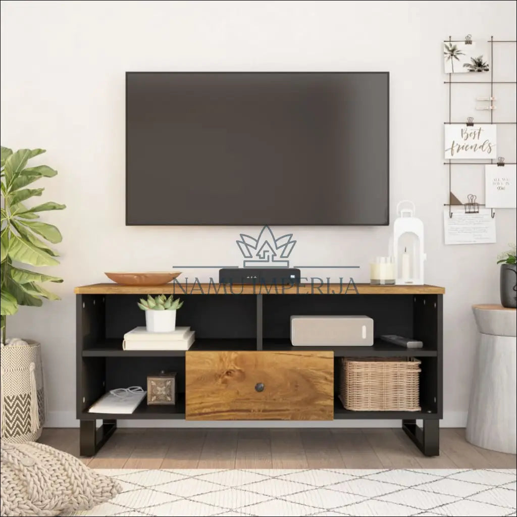 TV staliukas SI1675 - €44 Save 55% 25-50, __label:Pristatymas 1-2 d.d., color-juoda, color-ruda, material-mediena €25