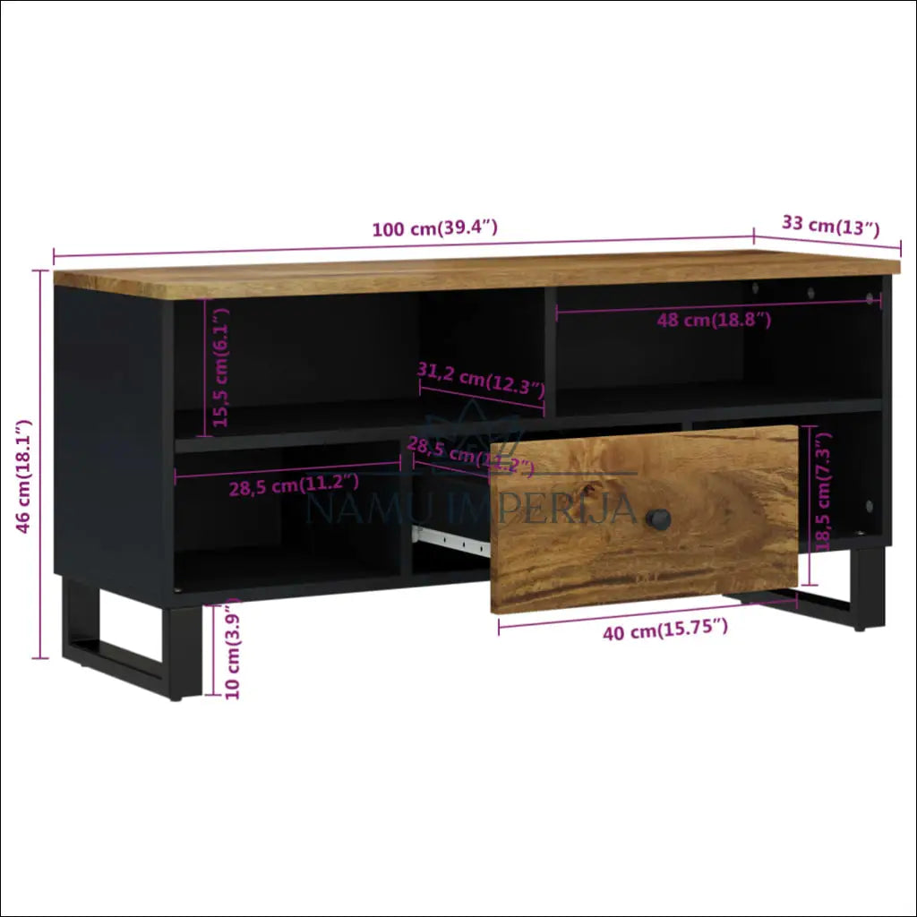 TV staliukas SI1675 - €44 Save 55% 25-50, __label:Pristatymas 1-2 d.d., color-juoda, color-ruda, material-mediena €25