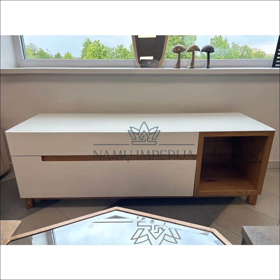 TV staliukas SI1685 - €183 Save 55% 100-200, __label:Pristatymas 1-2 d.d., color-balta, color-ruda, material-mdf €100