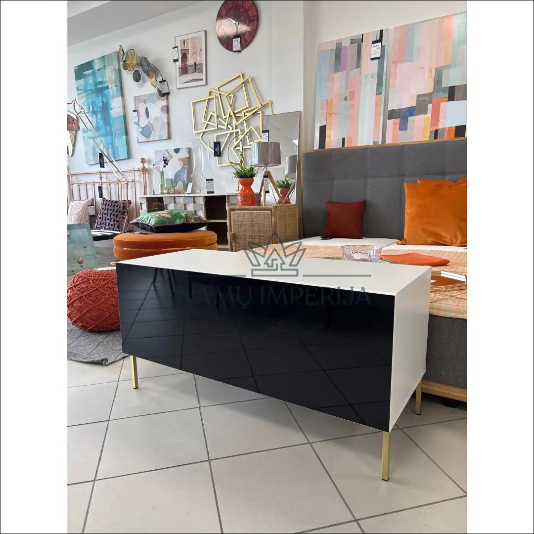 TV staliukas SI1708 - €66 Save 55% 50-100, __label:Pristatymas 1-2 d.d., color-balta, color-juoda, material-mediena €50