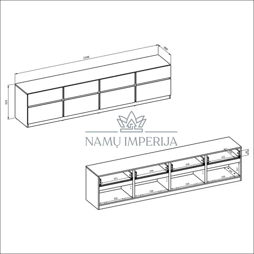 TV staliukas SI1761 - €100 Save 70% 100-200, __label:Pristatymas 1-2 d.d., color-ruda, material-mediena, pazeistas