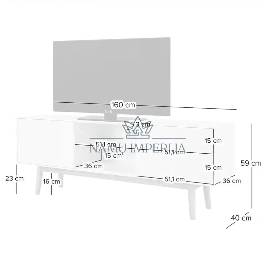 TV staliukas SI1824 - €55 Save 75% 50-100, __label:Pristatymas 1-2 d.d., color-balta, color-ruda, material-mdf €50