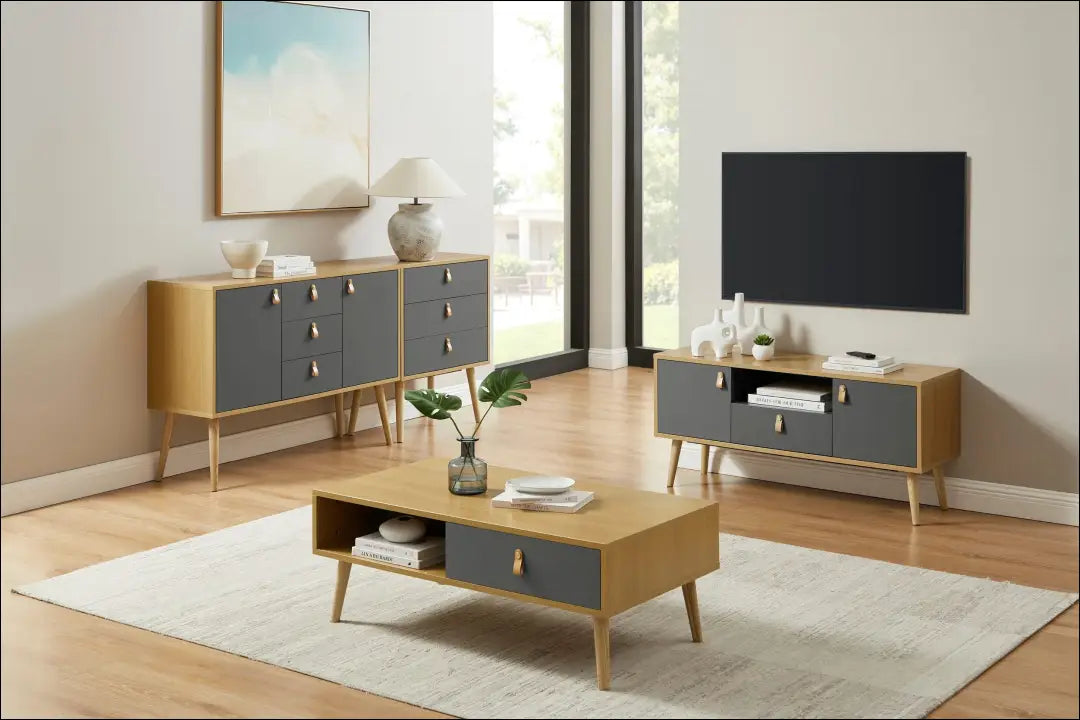 TV staliukas SI2251 - €170 Save 50% 100-200, __label:Pristatymas 1-2 d.d., color-pilka, color-ruda, material-mdf €100