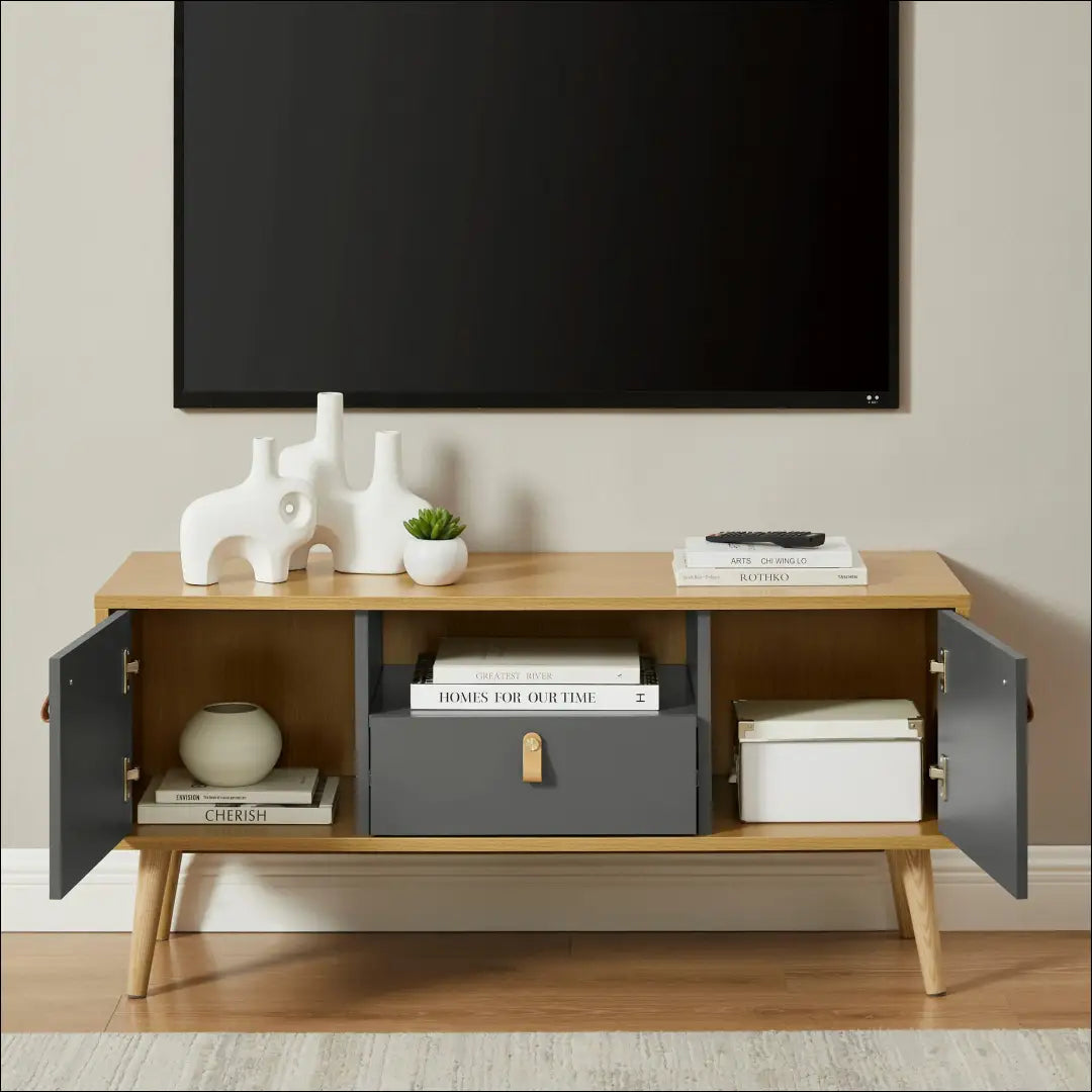 TV staliukas SI2251 - €170 Save 50% 100-200, __label:Pristatymas 1-2 d.d., color-pilka, color-ruda, material-mdf €100