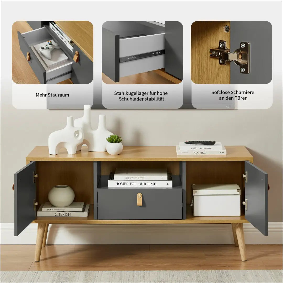 TV staliukas SI2251 - €170 Save 50% 100-200, __label:Pristatymas 1-2 d.d., color-pilka, color-ruda, material-mdf €100