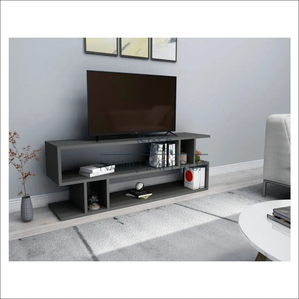 TV staliukas SI666 - €25 Save 70% 25-50, __label:Pristatymas 1-2 d.d., color-pilka, material-mediena, pazeistas