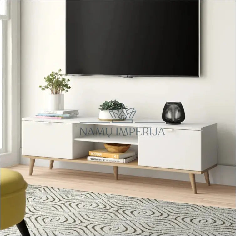 TV staliukas SI869 - €85 Save 55% 50-100, __label:Pristatymas 1-2 d.d., color-balta, color-ruda, material-mediena