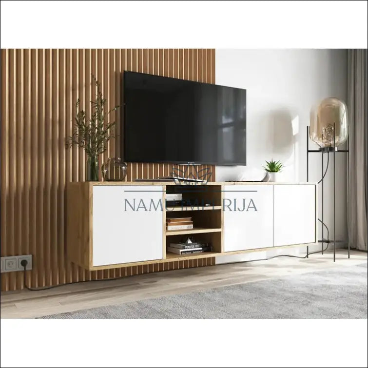 TV staliukas SI875 - €142 Save 65% 100-200, __label:Pristatymas 1-2 d.d., color-balta, color-ruda, material-mediena