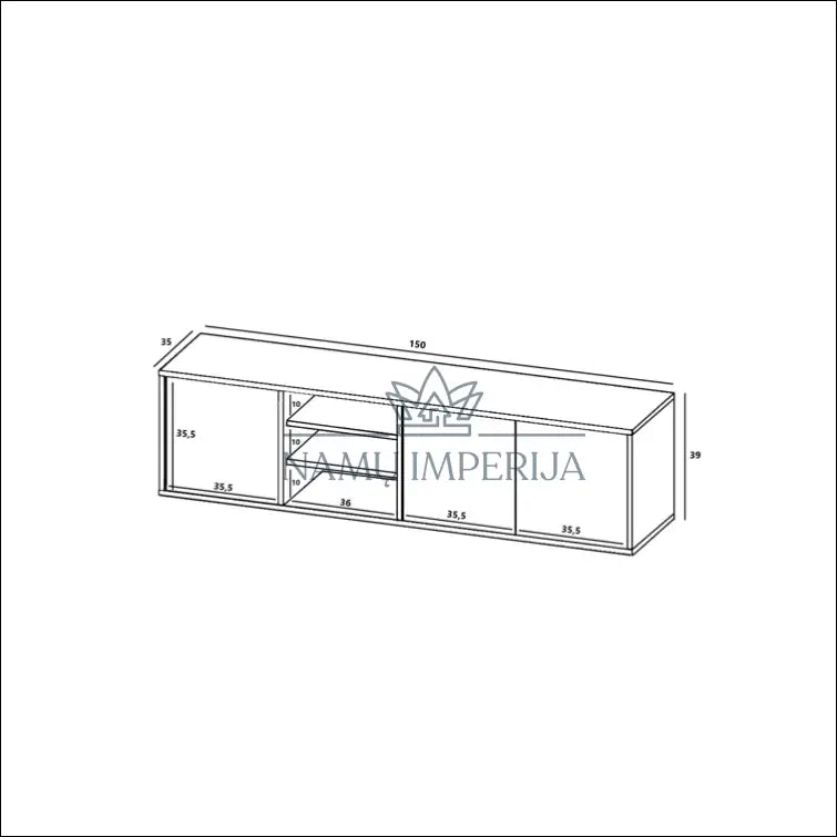 TV staliukas SI875 - €142 Save 65% 100-200, __label:Pristatymas 1-2 d.d., color-balta, color-ruda, material-mediena