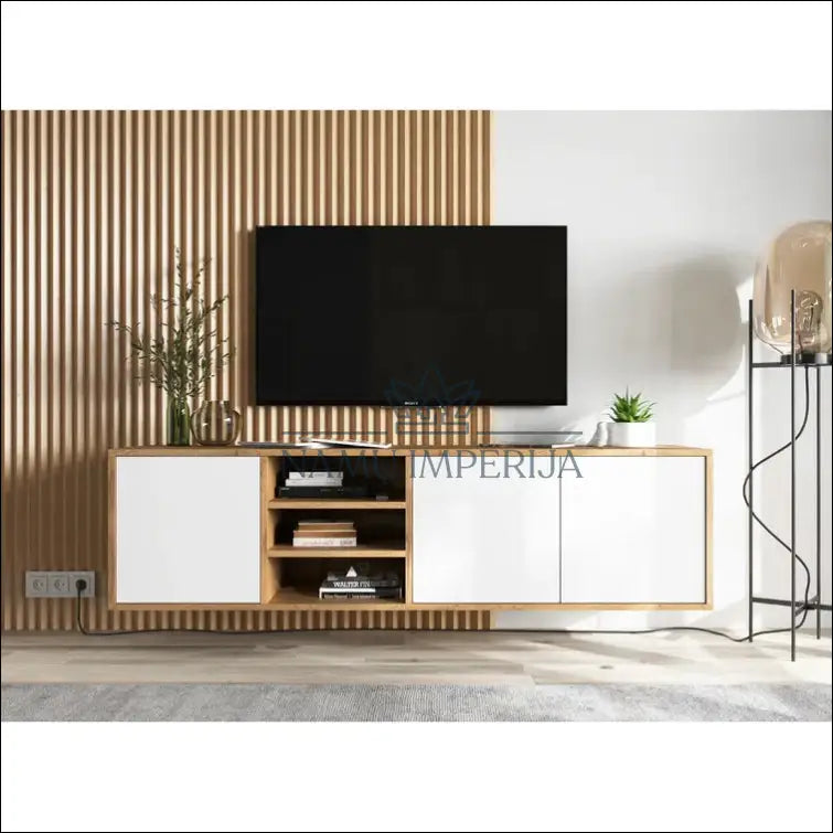 TV staliukas SI875 - €142 Save 65% 100-200, __label:Pristatymas 1-2 d.d., color-balta, color-ruda, material-mediena