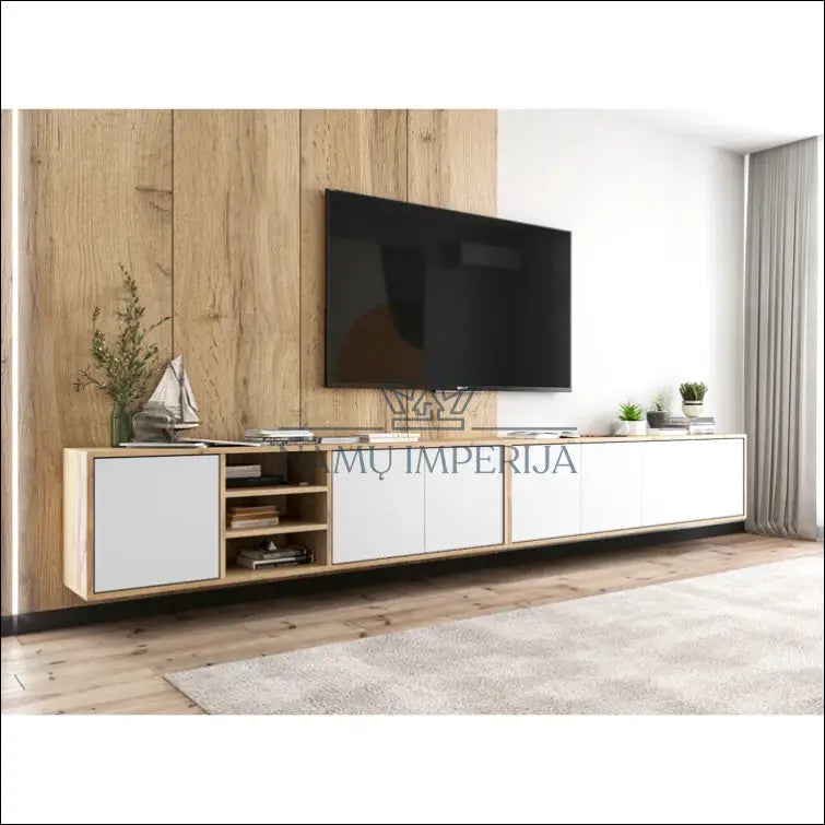 TV staliukas SI876 - €136 Save 65% 100-200, __label:Pristatymas 1-2 d.d., color-balta, color-ruda, material-mediena