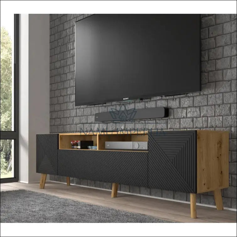 TV staliukas SI883 - €147 Save 65% 100-200, __label:Pristatymas 1-2 d.d., color-juoda, color-ruda, material-mdf