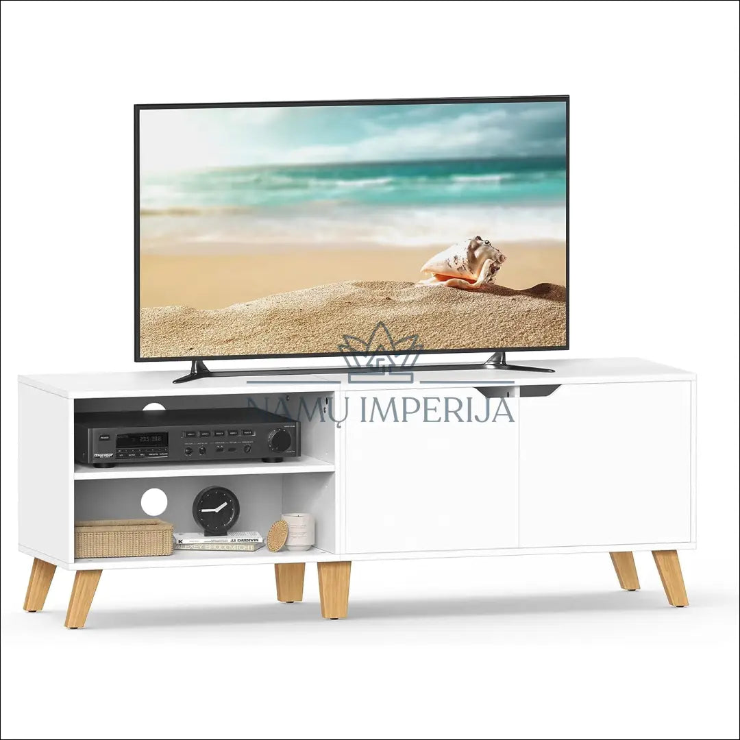 TV staliukas SM1243 - €119 Save 30% 100-200, __label:Pristatymas 5-14 d.d., notouch30, song, spalva-balta 140x40x45cm