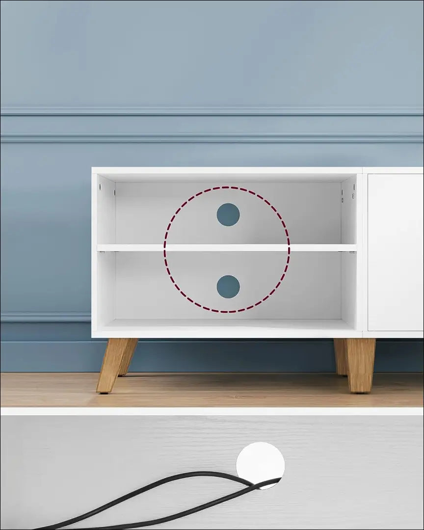 TV staliukas SM1243 - €102 Save 40% 100-200, __label:Pristatymas 5-14 d.d., notouch30, song, spalva-balta 140x40x45cm