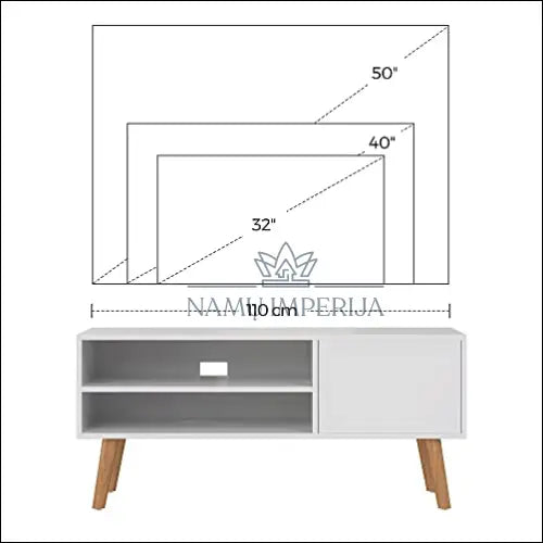 TV staliukas SM1244 - €152 Save 30% 100-200, __label:Pristatymas 5-14 d.d., notouch30, song, spalva-balta