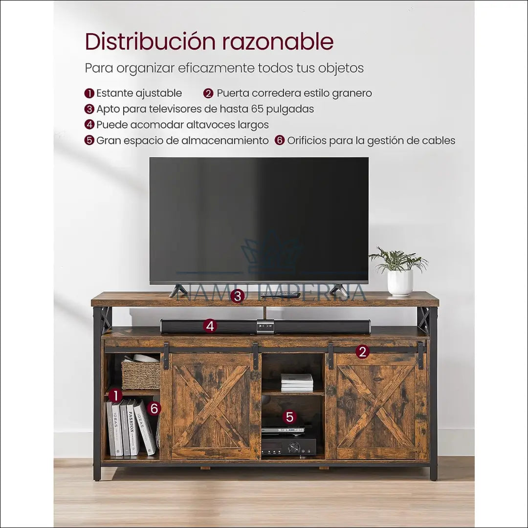 TV staliukas SI1287 - €193 Save 30% 100-200, __label:Pristatymas 1-2 d.d., color-ruda, material-mediena, miegamojo