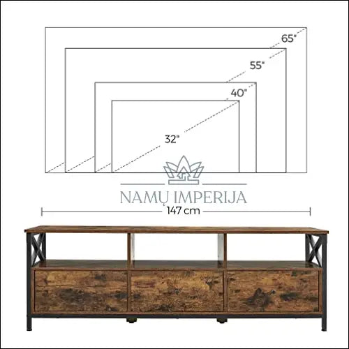 TV staliukas SM1261 - €226 Save 30% __label:Pristatymas 5-14 d.d., notouch30, over-200, song, spalva-ruda 147x40x50cm