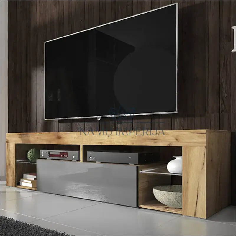TV staliukas su LED apšvietimu SI1701 - €94 Save 50% 50-100, __label:Pristatymas 1-2 d.d., color-pilka, color-ruda,