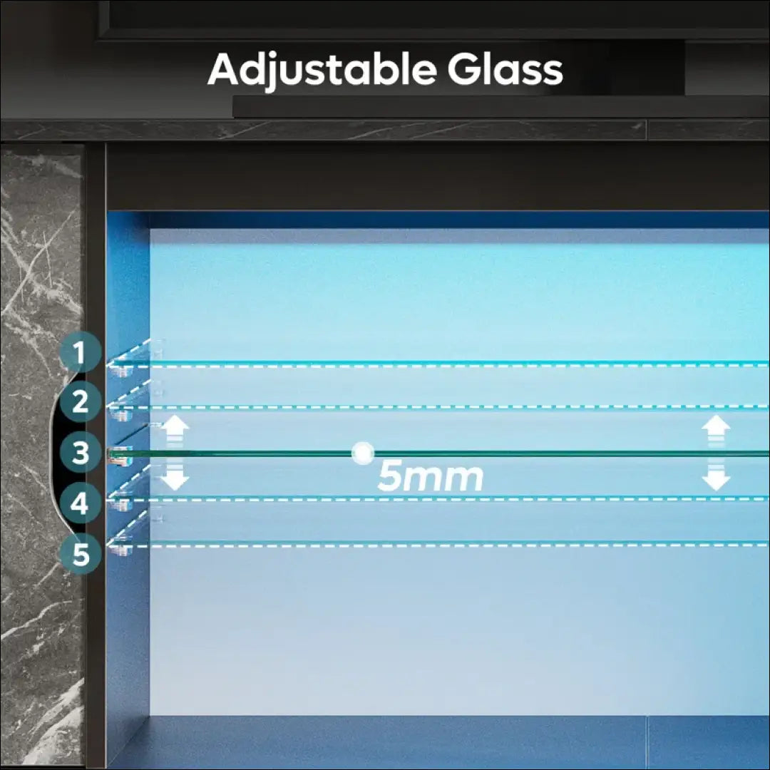 TV staliukas su LED apšvietimu SI1976 - €94 Save 50% 50-100, __label:Pristatymas 1-2 d.d., color-juoda,