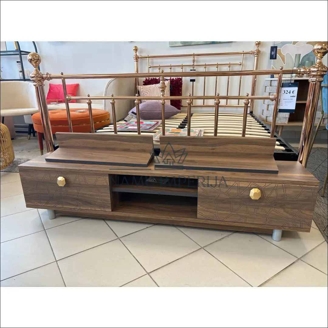TV staliukas su lentynomis SI1637 - €108 Save 50% 100-200, __label:Pristatymas 1-2 d.d., color-ruda, material-mediena,