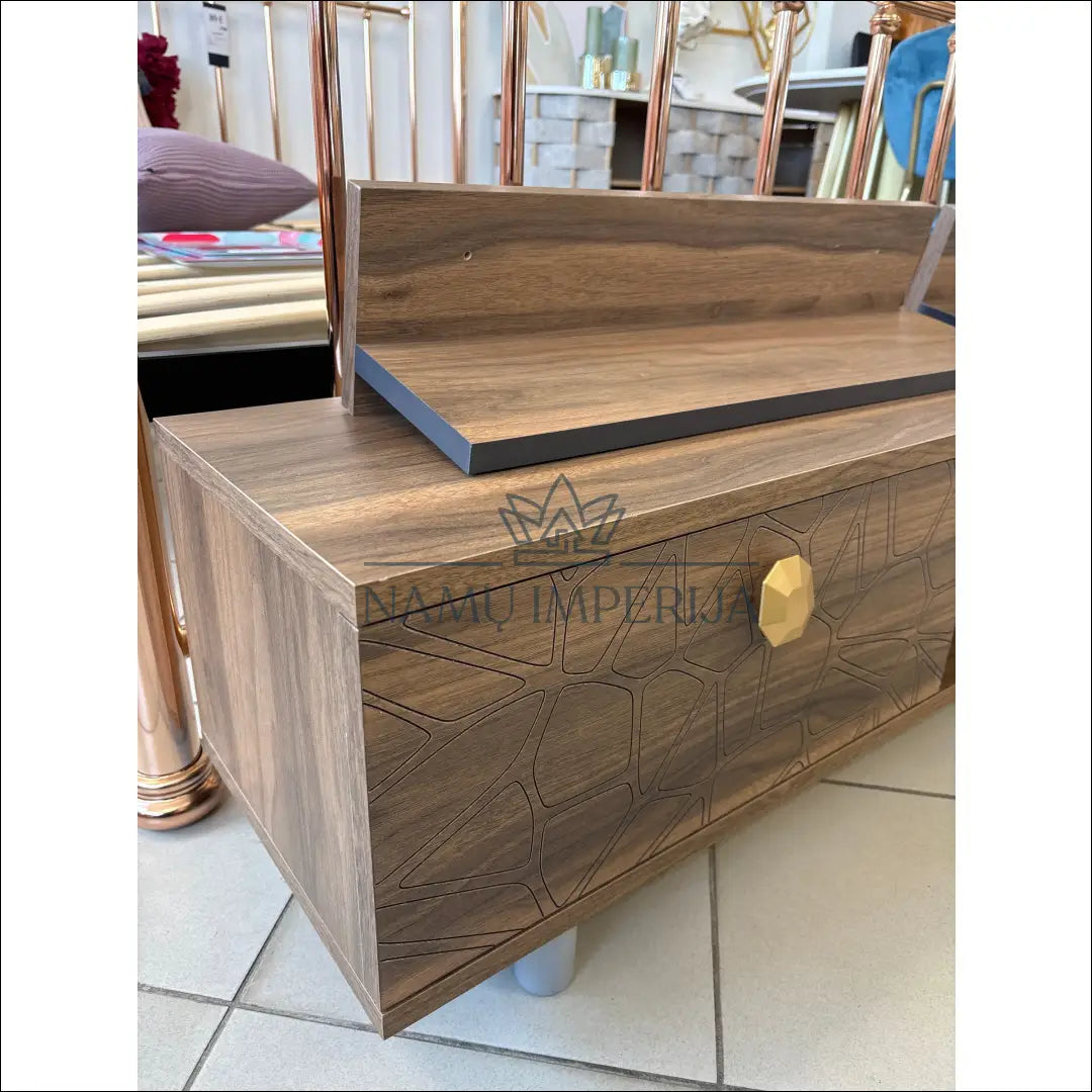 TV staliukas su lentynomis SI1637 - €108 Save 50% 100-200, __label:Pristatymas 1-2 d.d., color-ruda, material-mediena,