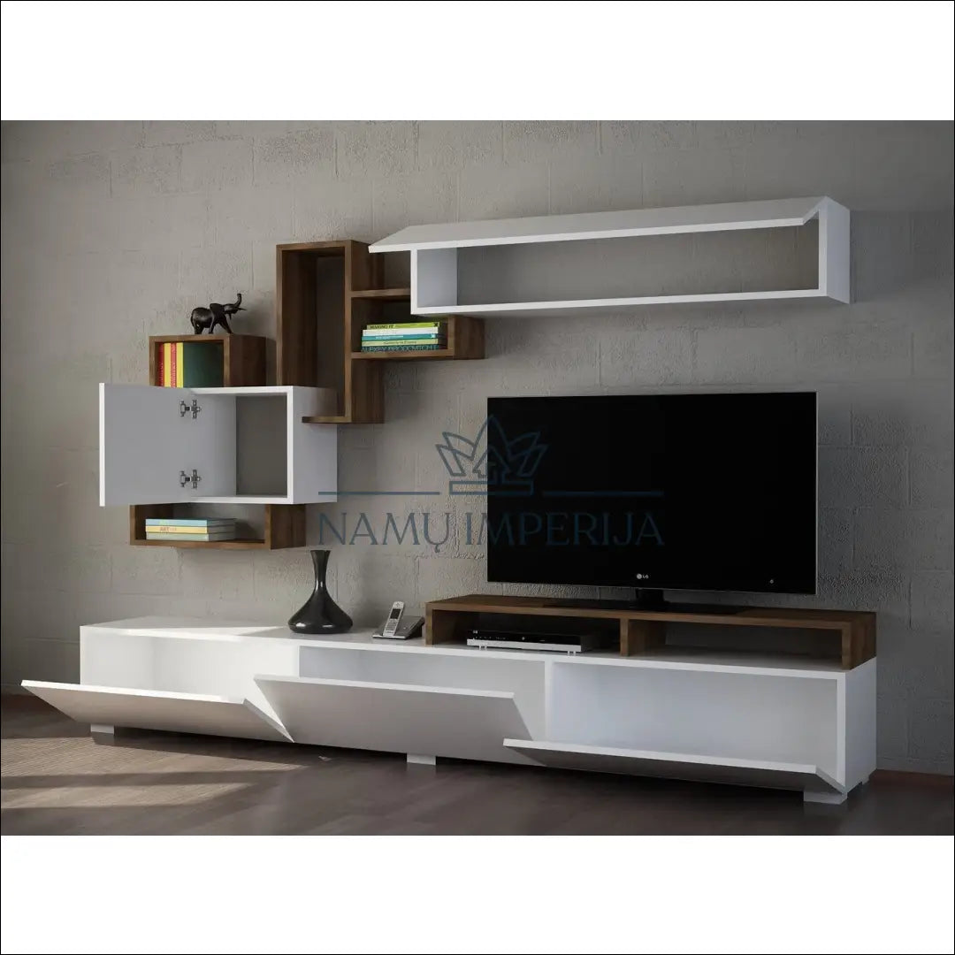 TV staliuko komplektas SI1134 - €345 Save 50% color-balta, color-ruda, material-mediena, over-200, svetaines Virš