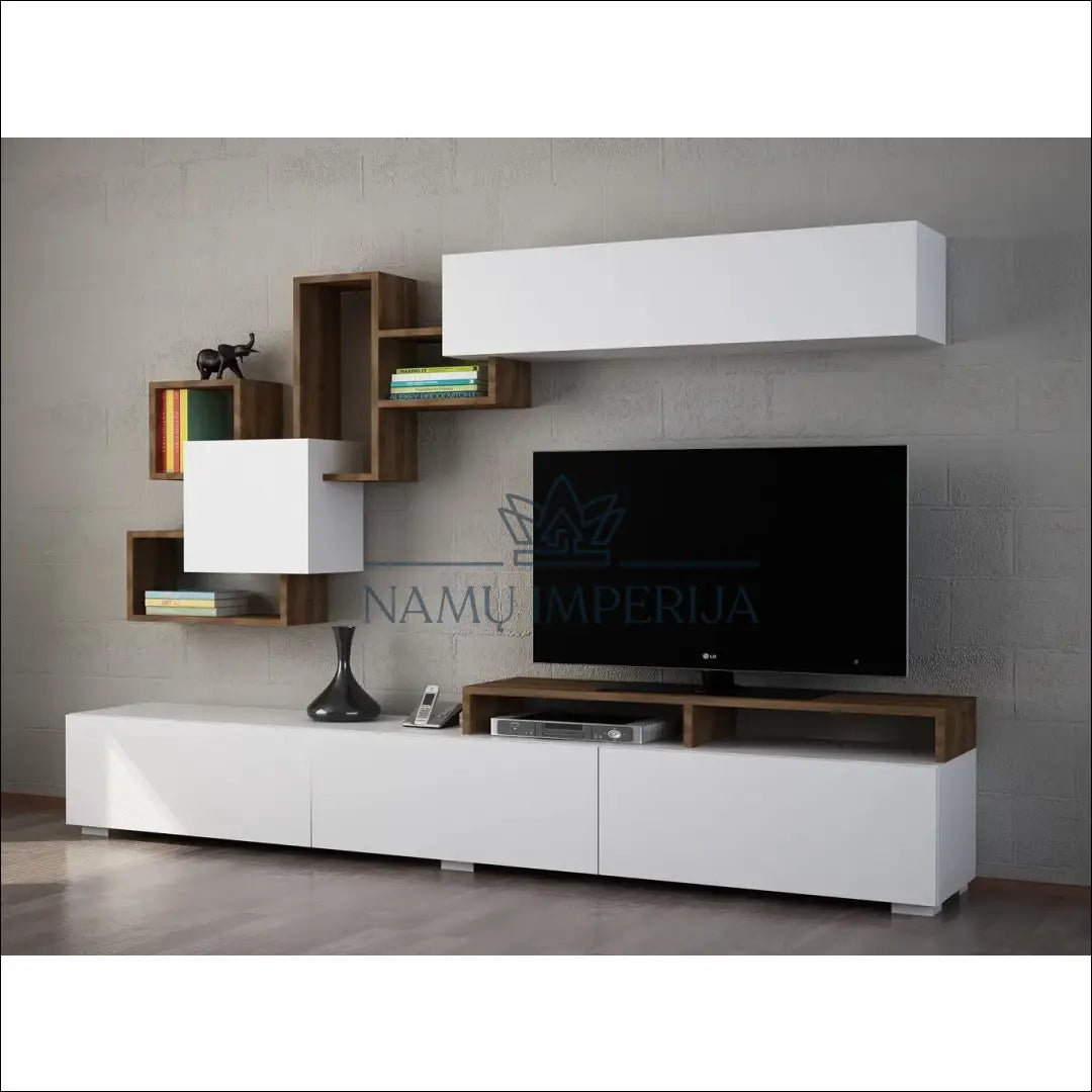 TV staliuko komplektas SI1134 - €207 Save 70% __label:Pristatymas 1-2 d.d., color-balta, color-ruda, material-mediena,