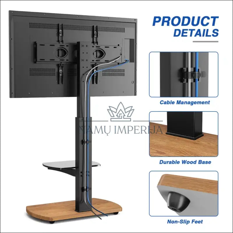 TV stovas SI1342 - €62 Save 50% 50-100, __label:Pristatymas 1-2 d.d., color-juoda, color-ruda, material-mediena €50