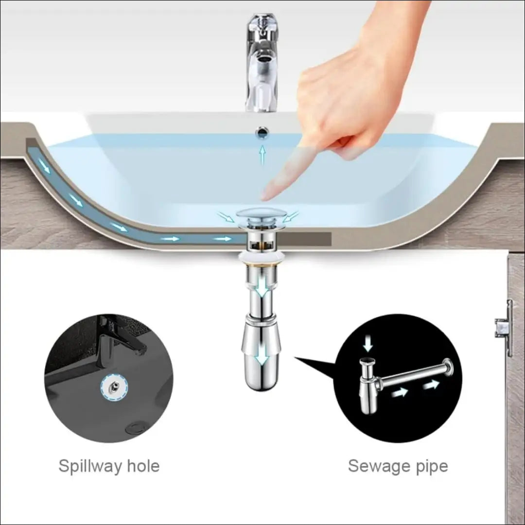 Universalus kriauklės sifonas su perpildymo vožtuvu “Ibergrif” SP260 - €7 Save 50% __label:Pristatymas 1-2 d.d.,