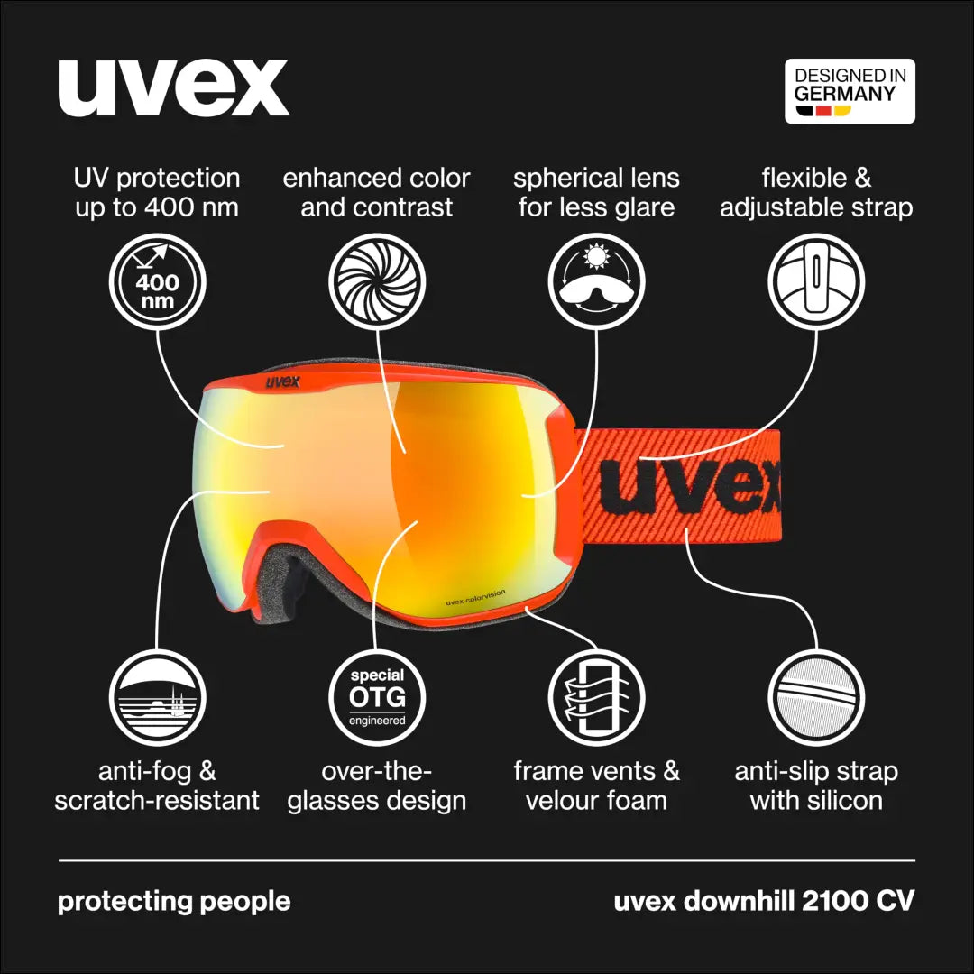 „Uvex Downhill 2100 CV“ – slidinėjimo akiniai SP215 - €55 Save 50% 50-100, __label:Pristatymas 1-2 d.d., laisvalaikis