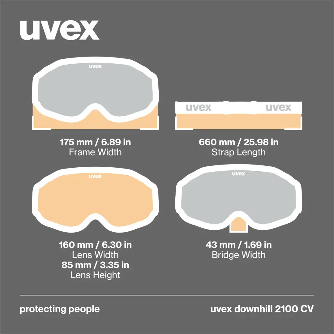 „Uvex Downhill 2100 CV“ – slidinėjimo akiniai SP215 - €55 Save 50% 50-100, __label:Pristatymas 1-2 d.d., laisvalaikis