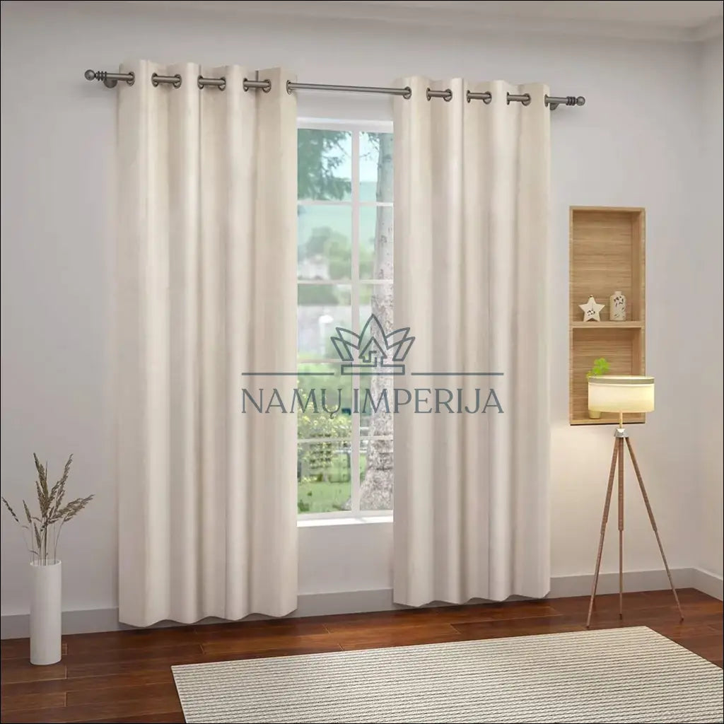 Užuolaida (140x225cm) DI5564 - €20 Save 50% __label:Pristatymas 1-2 d.d., color-kremas, material-aksomas,